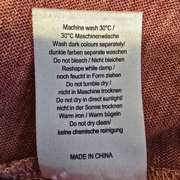 Poetry Pink V Neck Top Women's 10 Boho Lagenlook - Picture 7 of 8